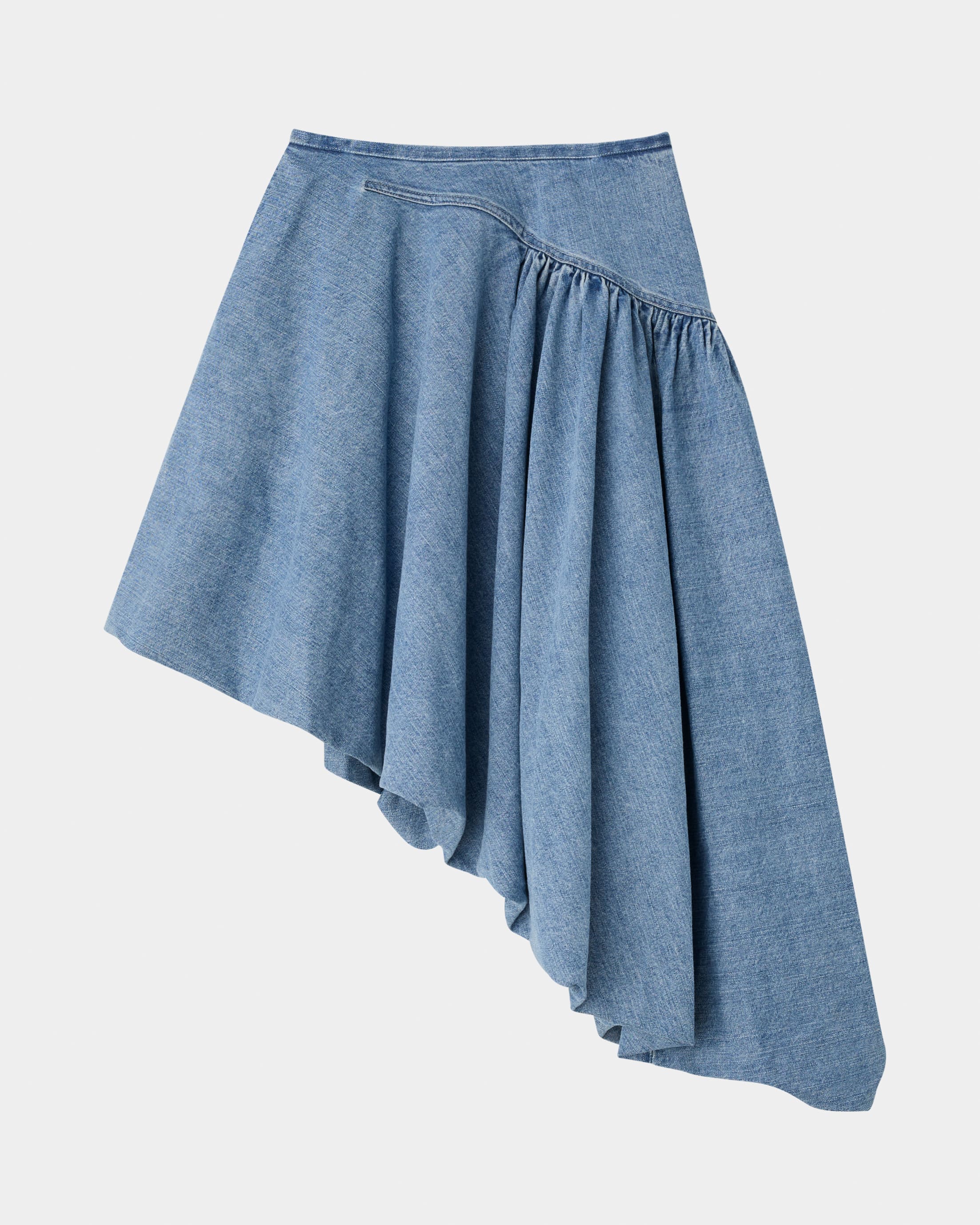 【PRE ORDER】PARISA - ASYMMETRICAL BALOON DENIM SKIRT