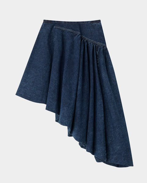 【PRE ORDER】PARISA - ASYMMETRICAL BALOON DENIM SKIRT