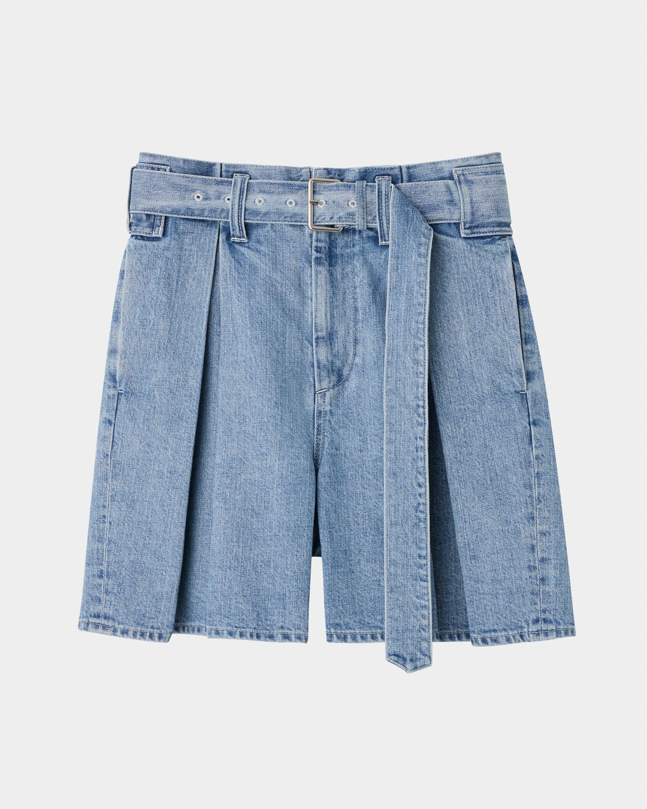 【PRE ORDER】PAUL - DENIM BELTED SHORT PANTS
