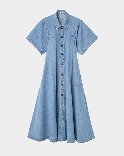 【PRE ORDER】POSY - STRUCTURED DENIM SHIRT DRESS