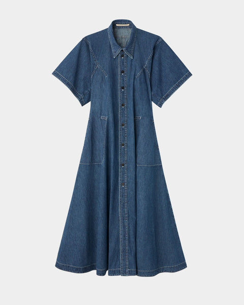 【PRE ORDER】POSY - STRUCTURED DENIM SHIRT DRESS