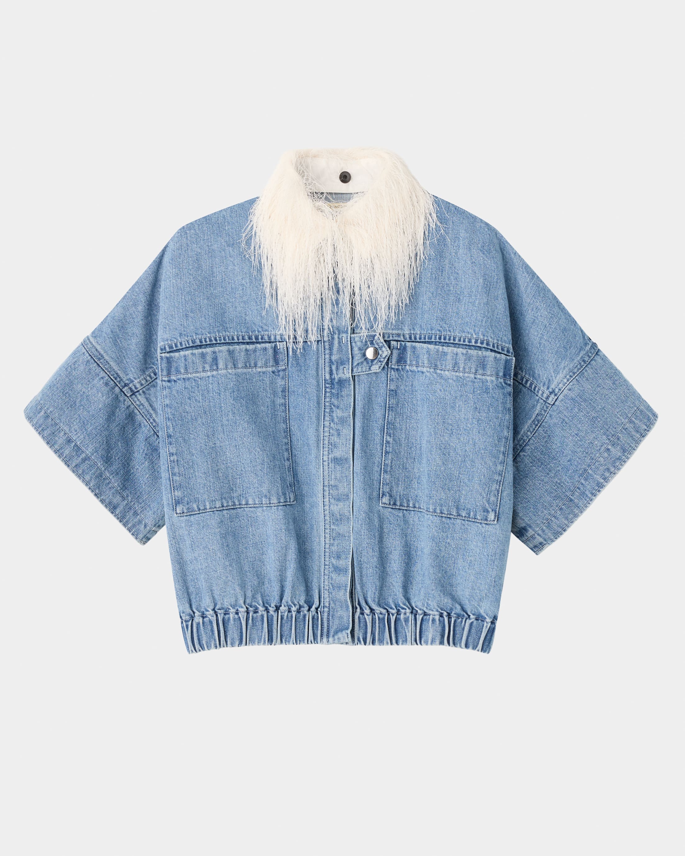 【PRE ORDER】PAZ - FRINGE COLLAR ELASTIC WAIST JACKET