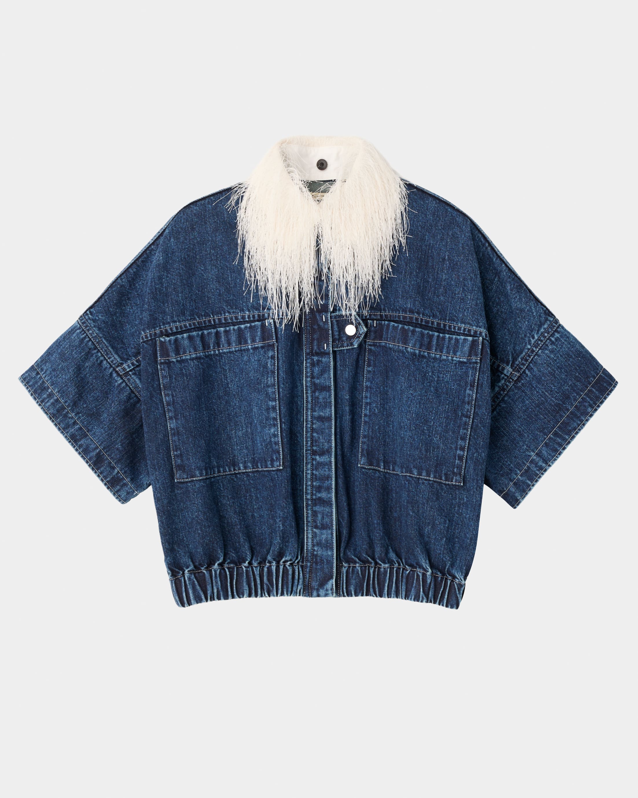 【PRE ORDER】PAZ - FRINGE COLLAR ELASTIC WAIST JACKET