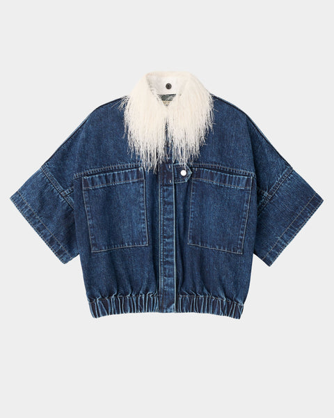 【PRE ORDER】PAZ - FRINGE COLLAR ELASTIC WAIST JACKET