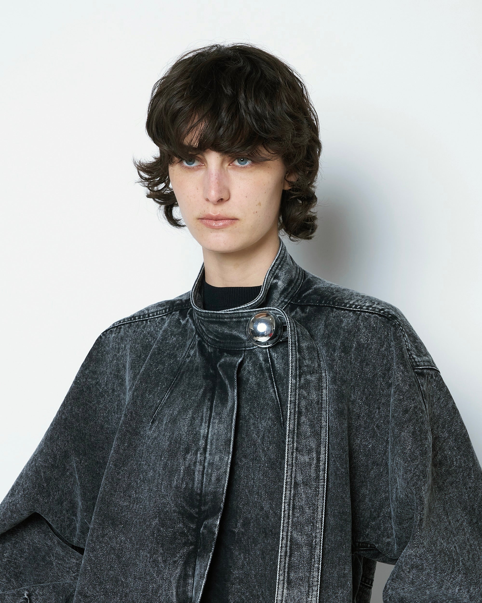 IVANA - ZIP UP STONE WASH DENIM BLOUSON