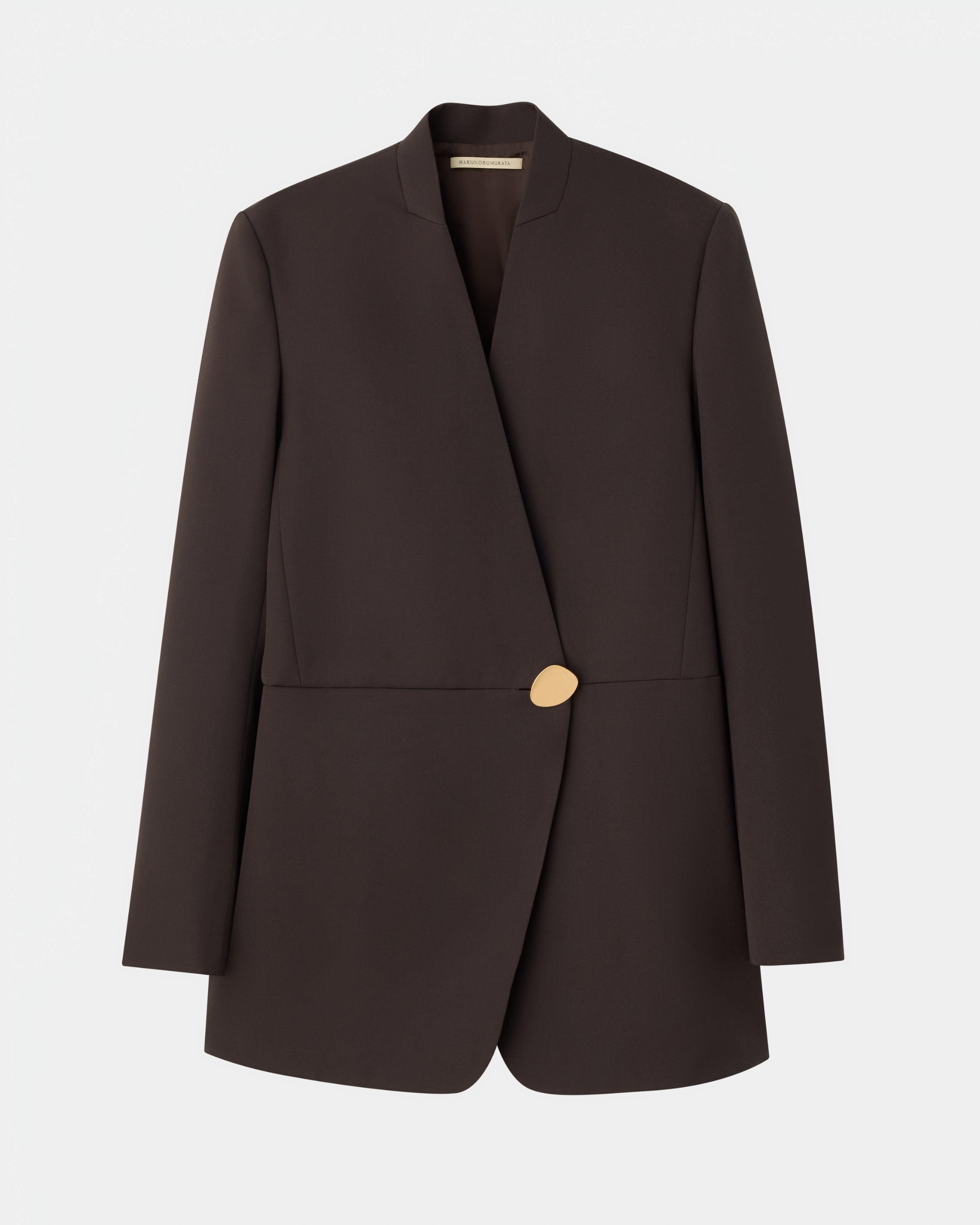 HARU - COLLARLESS WOOL TAILORED BLAZER