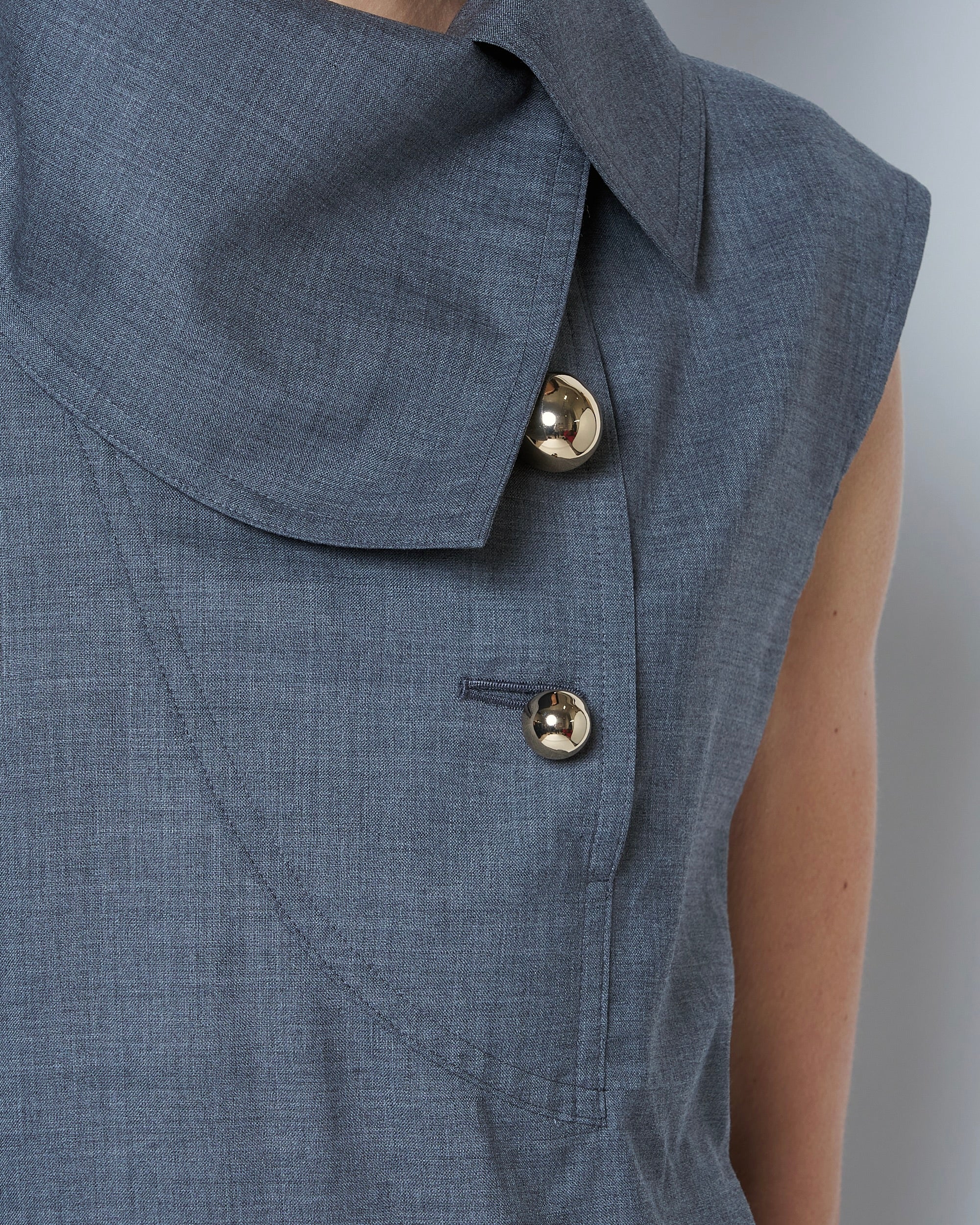 【COMING SOON】OTHILIA - WOOL DRESS WITH BUTTONS