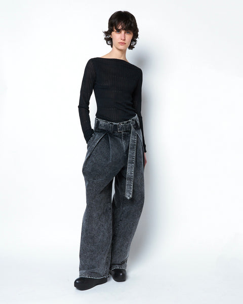 ORLA - FINE LACE PATTERN KNIT TOP