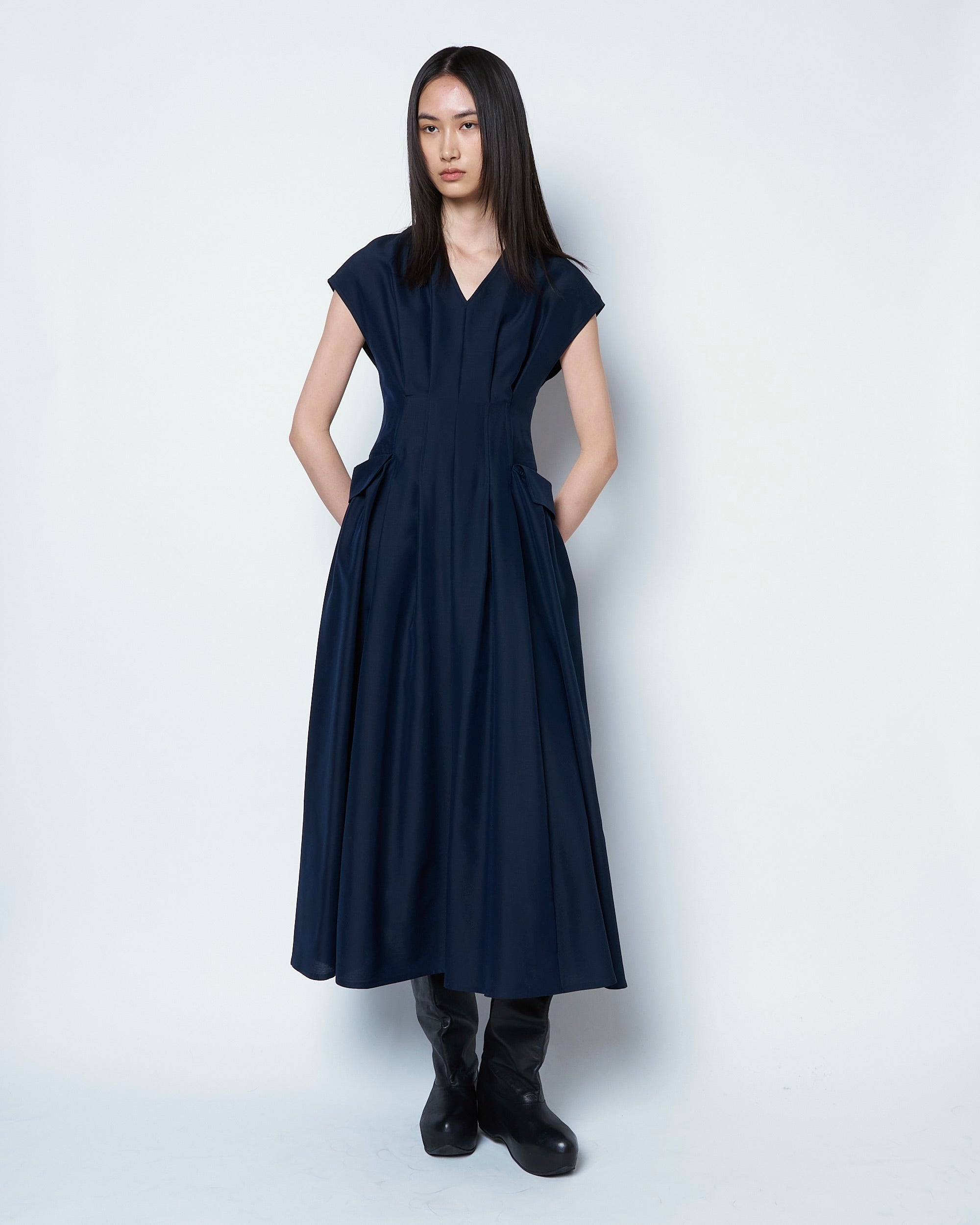 【COMING SOON】OASIS - POCKET DETAIL WOOL SILK DRESS
