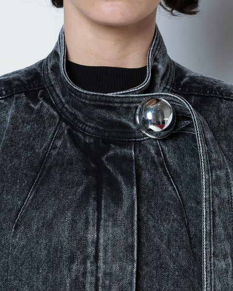 【PRE ORDER】IVANA - ZIP UP STONE WASH DENIM BLOUSON