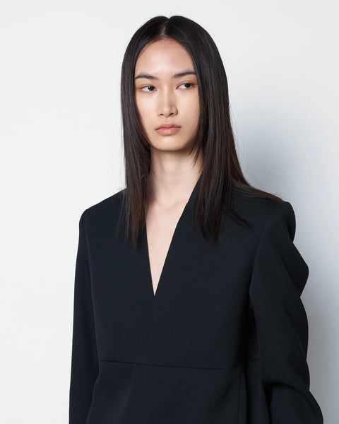 ORIANA -COLLARLESS WOOL TAILORED JACKET