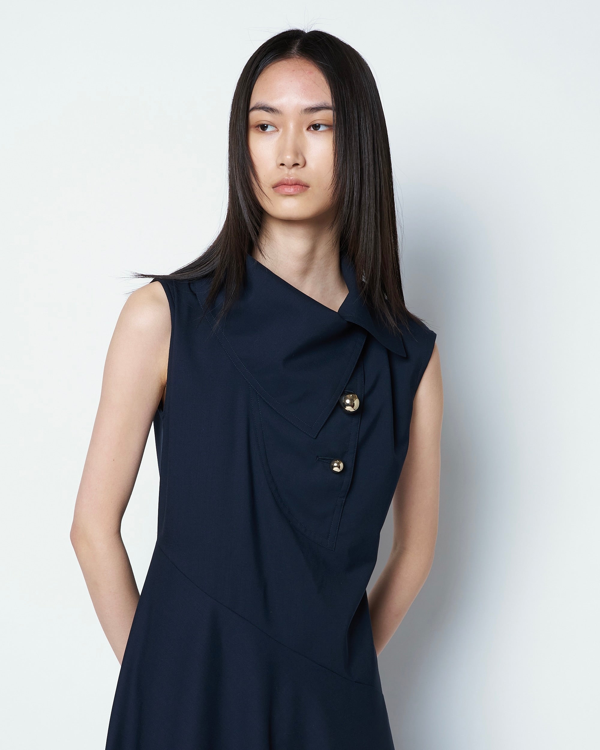 【COMING SOON】OTHILIA - WOOL DRESS WITH BUTTONS