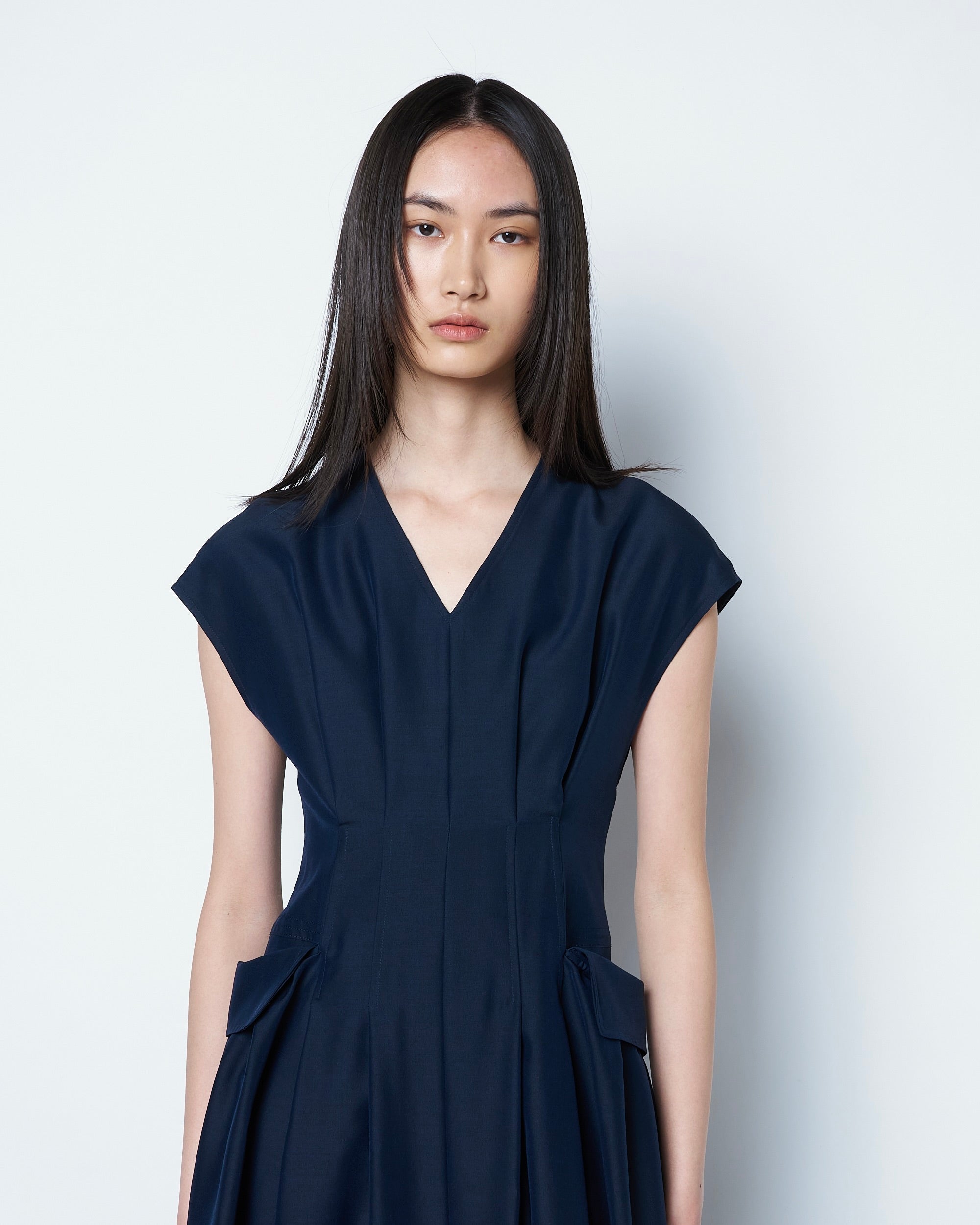 【COMING SOON】OASIS - POCKET DETAIL WOOL SILK DRESS