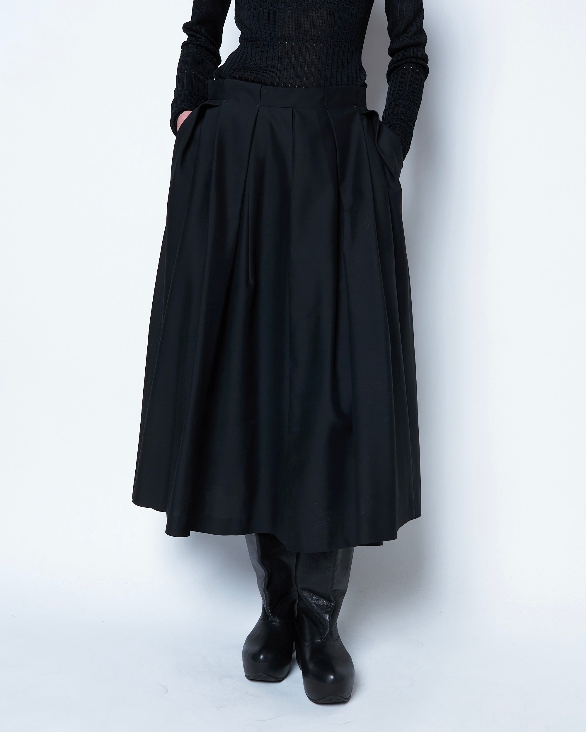 OPHELIA - VIRGIN WOOL PLEATED SKIRT