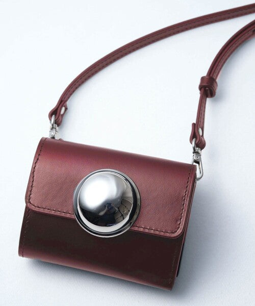 CUPOLA  - SPHERE BUTTON LEATHER WALLET
