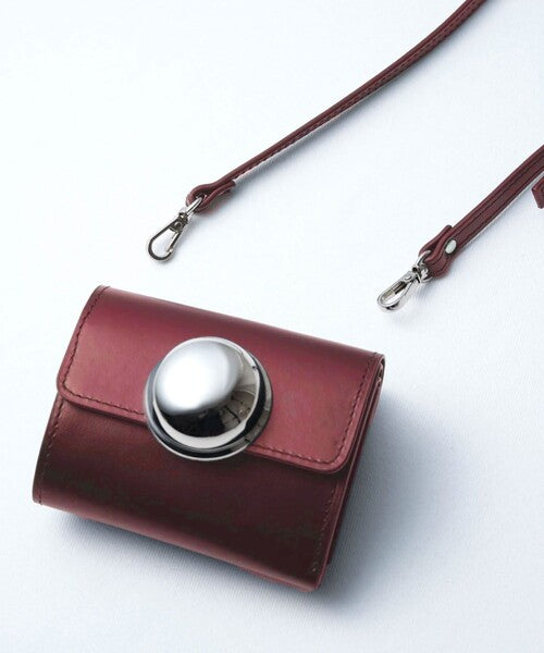CUPOLA  - SPHERE BUTTON LEATHER WALLET