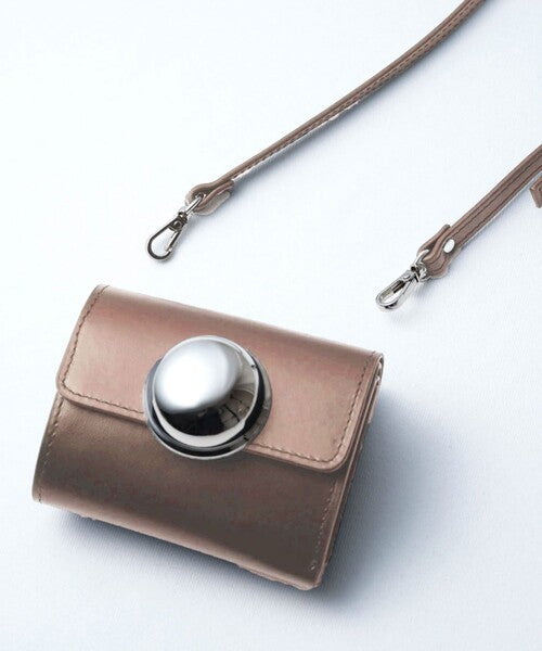 CUPOLA  - SPHERE BUTTON LEATHER WALLET