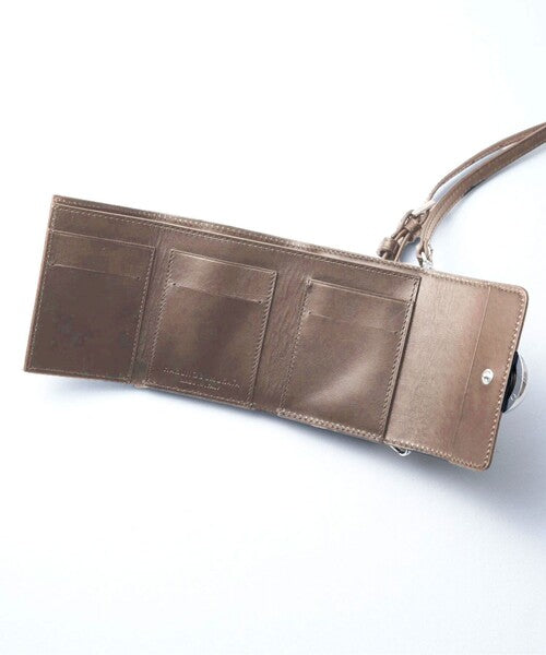 CUPOLA  - SPHERE BUTTON LEATHER WALLET