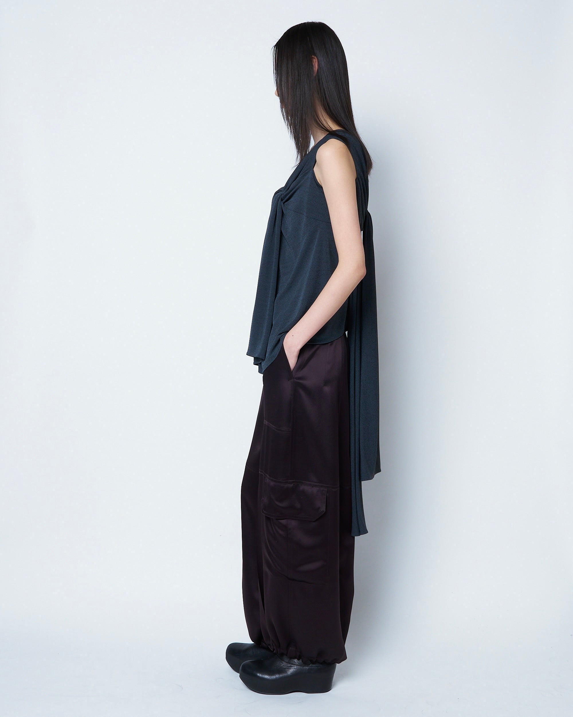 【COMING SOON】ONYX - DRAPED RAYON TOP