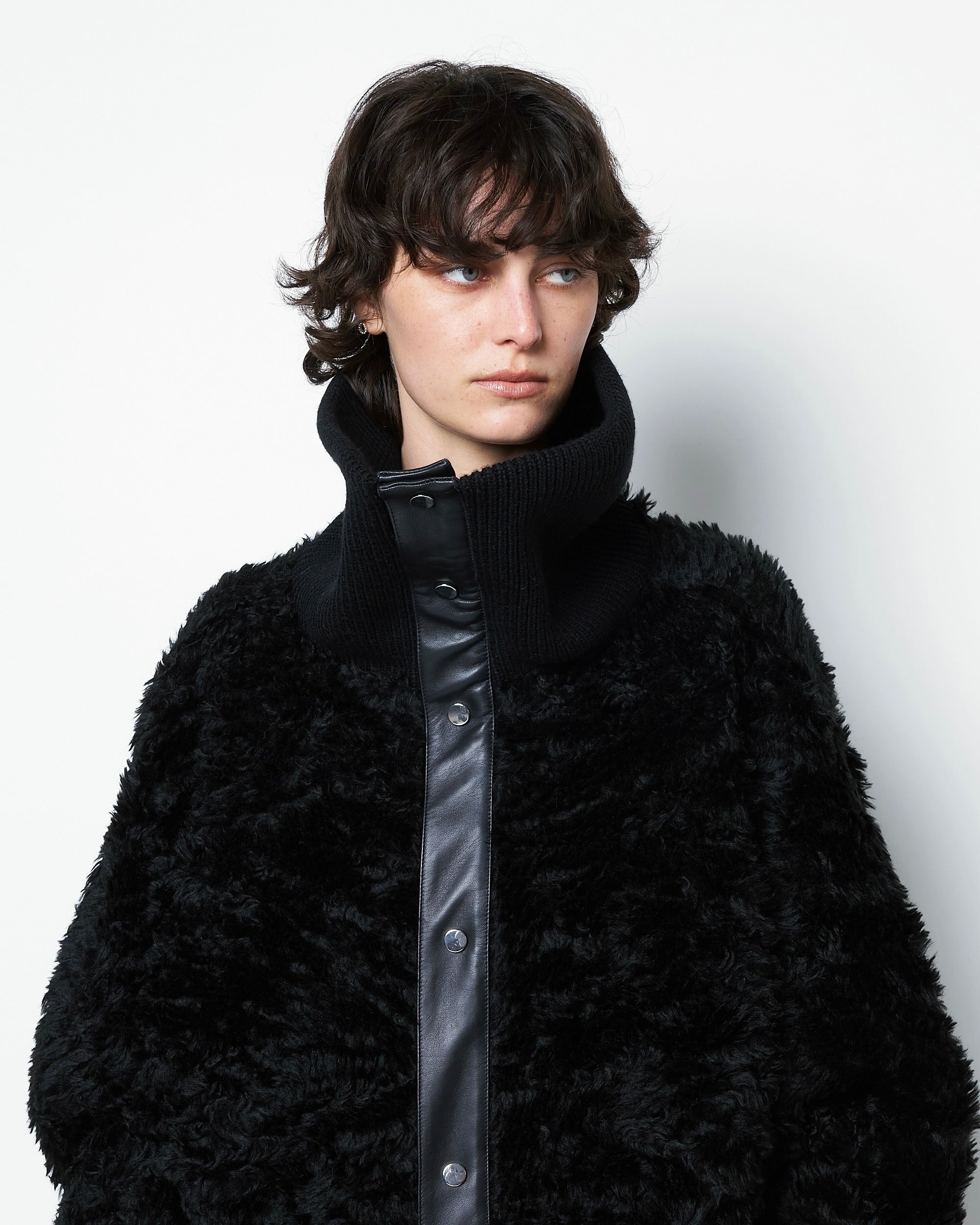 ODELIA - WOOL BOA COLLAR JACKET