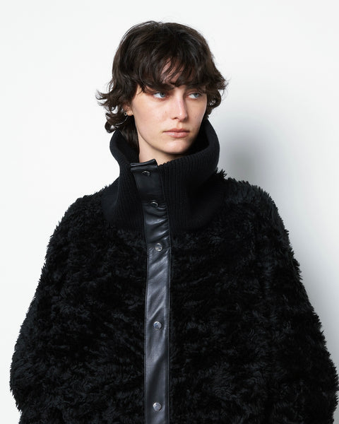 ODELIA - WOOL BOA COLLAR JACKET