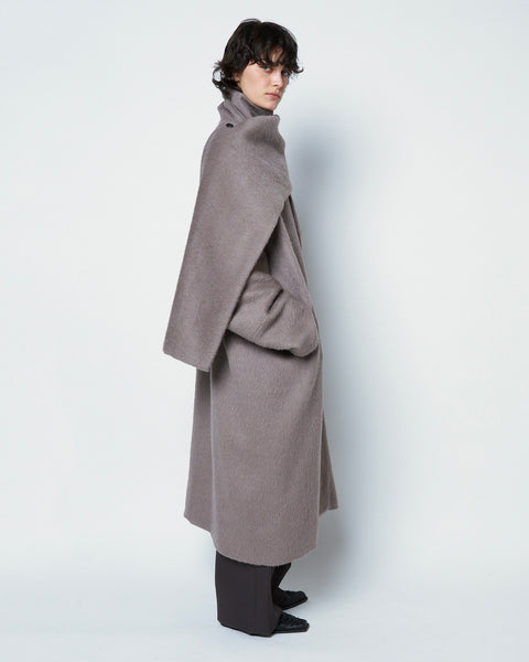 【PRE ORDER】OLIVIER - WOOL ALPACA SCARF DETAIL COAT