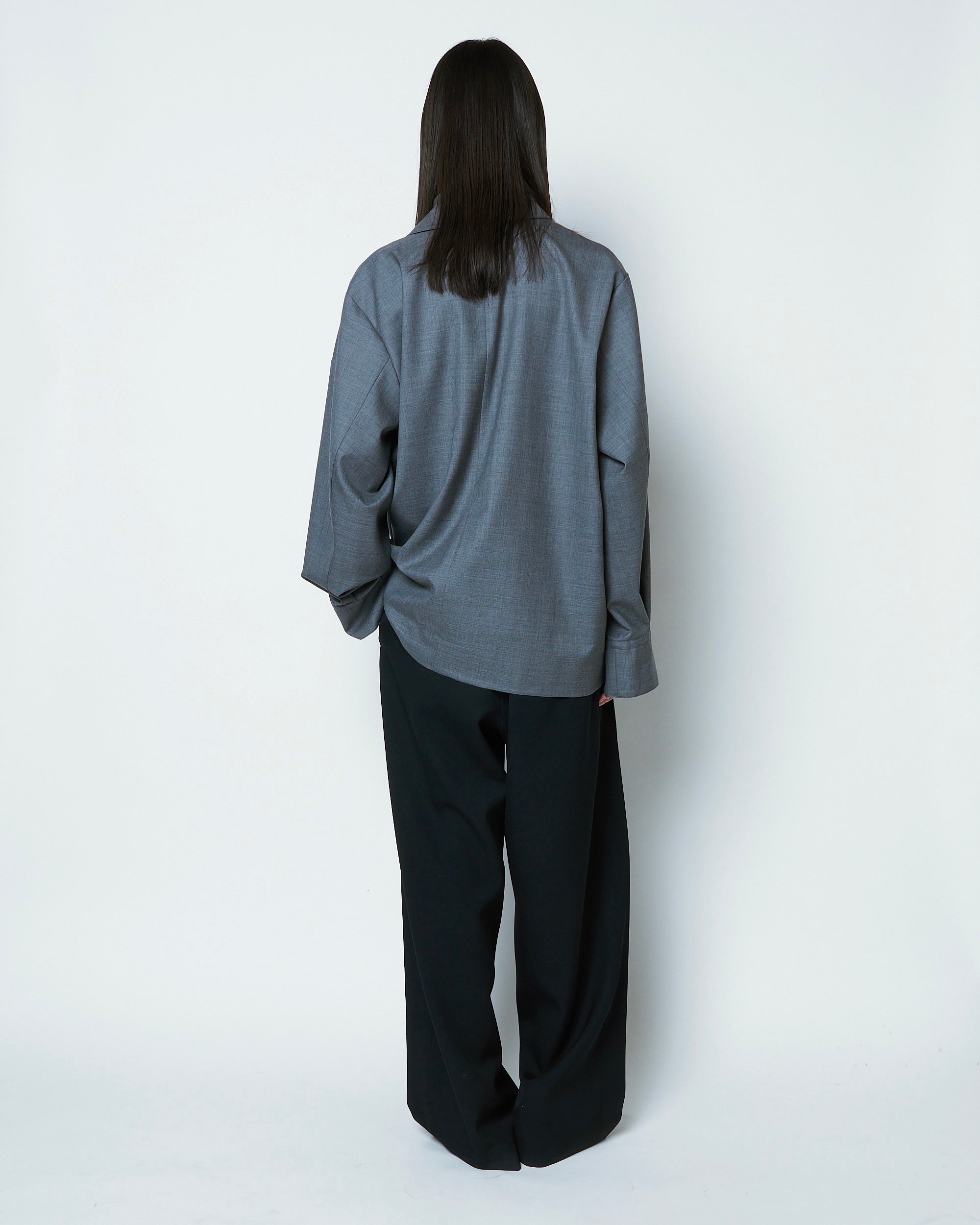 【COMING SOON】OVELIA - 2WAY WOOL BLOUSE WITH BUTTONS
