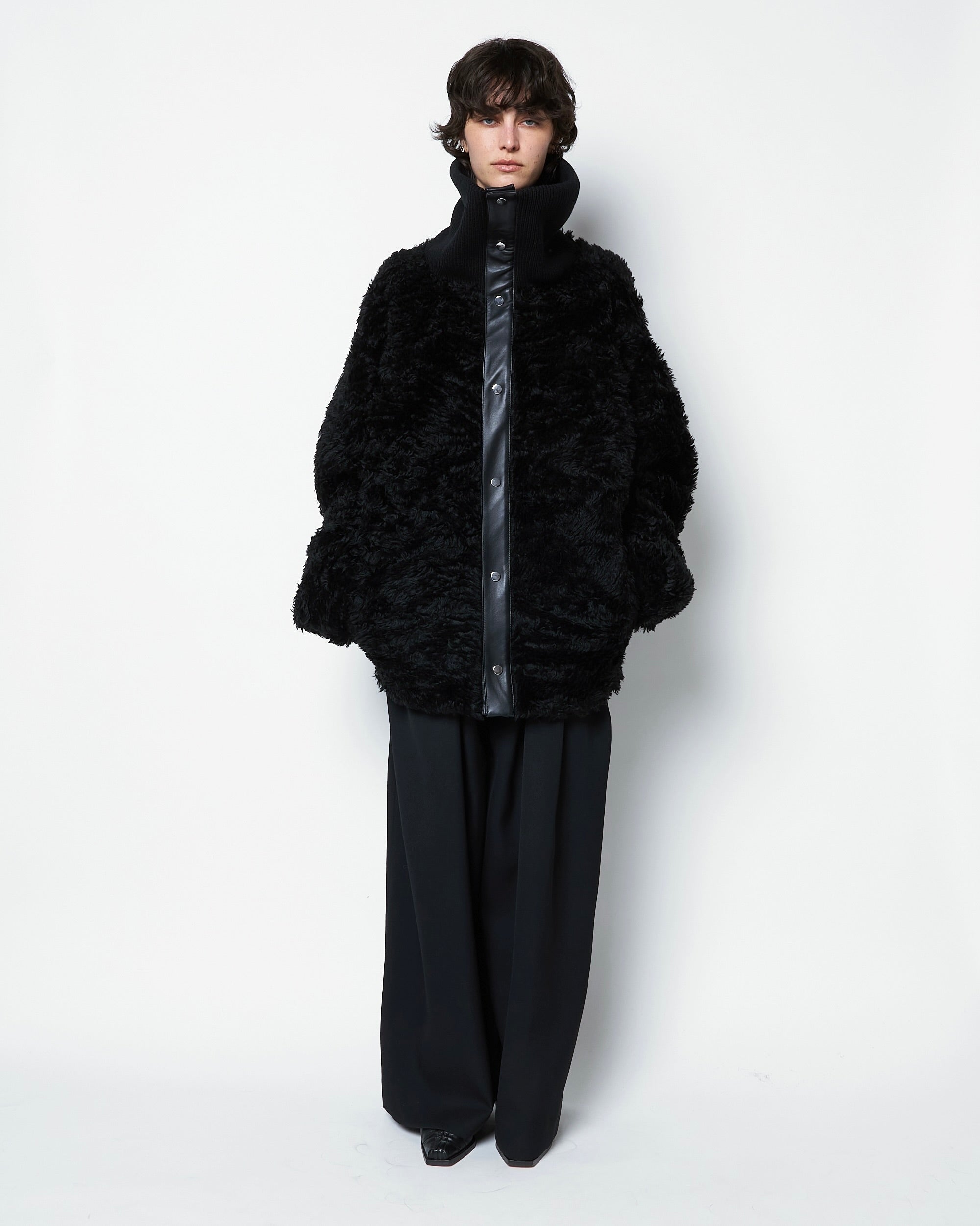 ODELIA - WOOL BOA COLLAR JACKET
