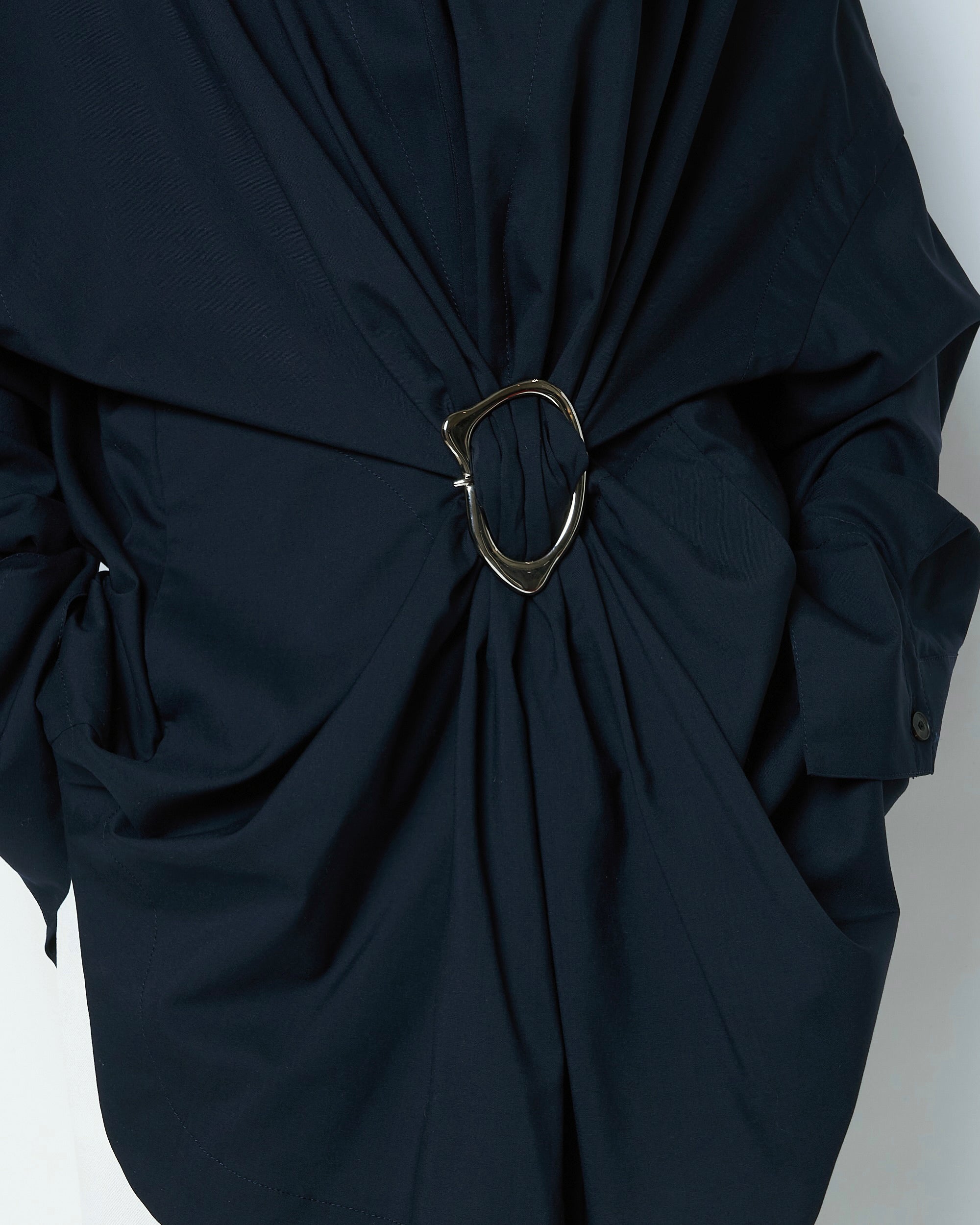 【COMING SOON】MARIALUISA - WOOL GATHERED SHIRT WITH BUCKLE