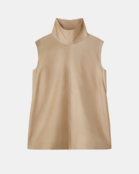 【PRE ORDER】NAOS - STAND COLLAR SILK NYLON TOP