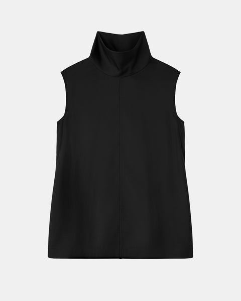 【PRE ORDER】NAOS - STAND COLLAR SILK NYLON TOP