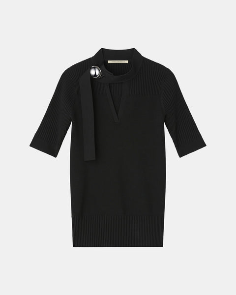 NAMIE - KNIT BUTTON TOP