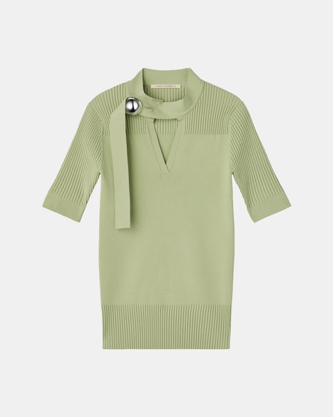 NAMIE - KNIT BUTTON TOP