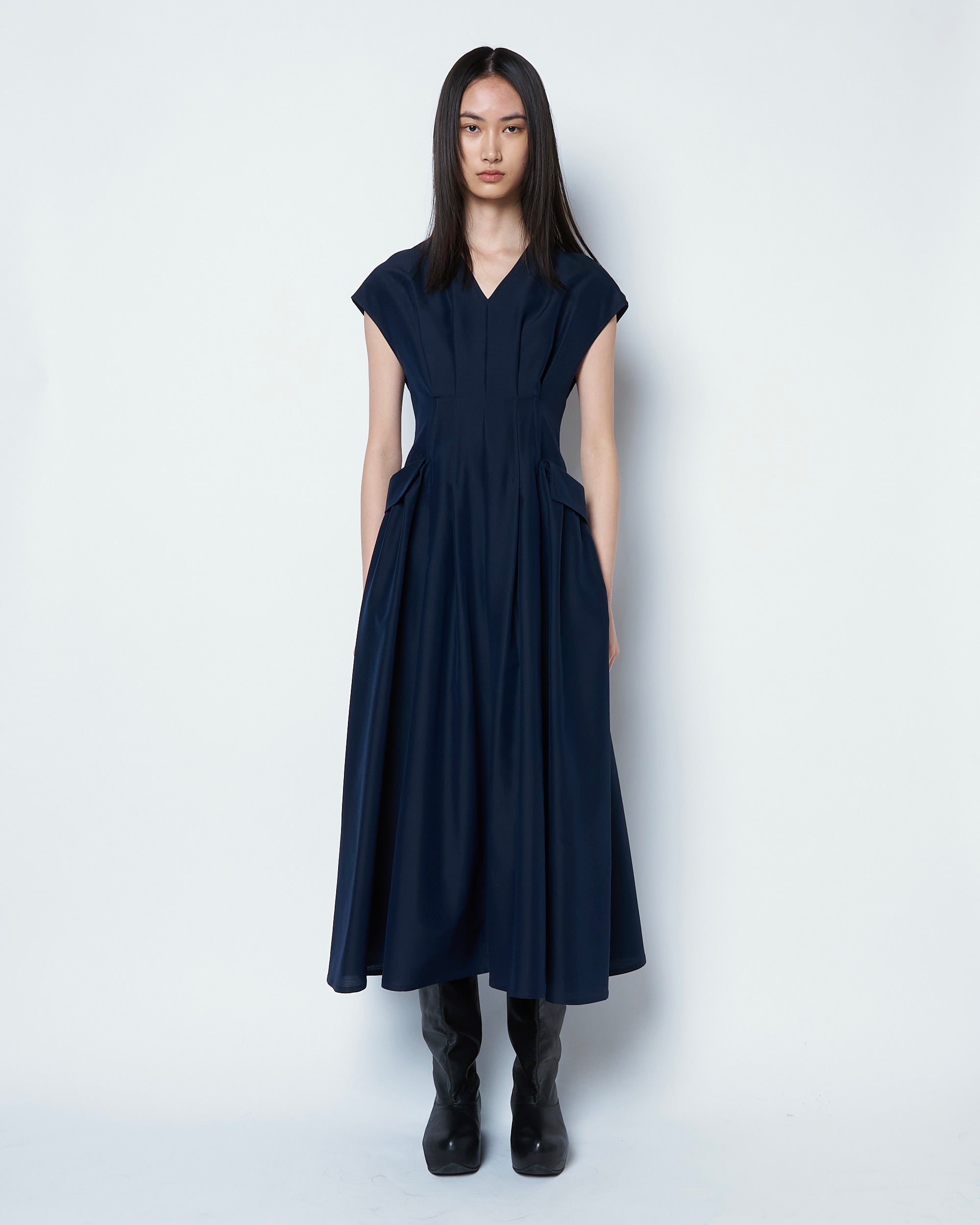 【COMING SOON】OASIS - POCKET DETAIL WOOL SILK DRESS