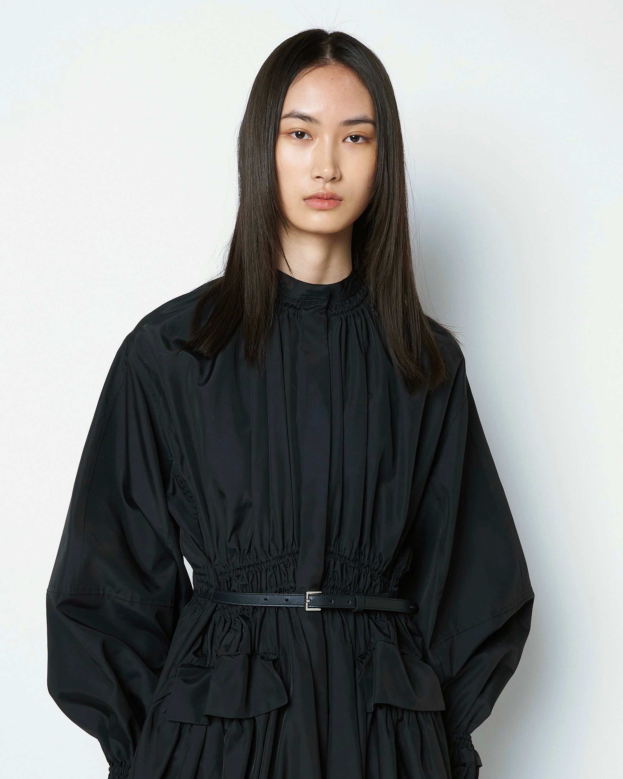 【COMING SOON】ORFEO - BELTED GATHERED SILK DRESS