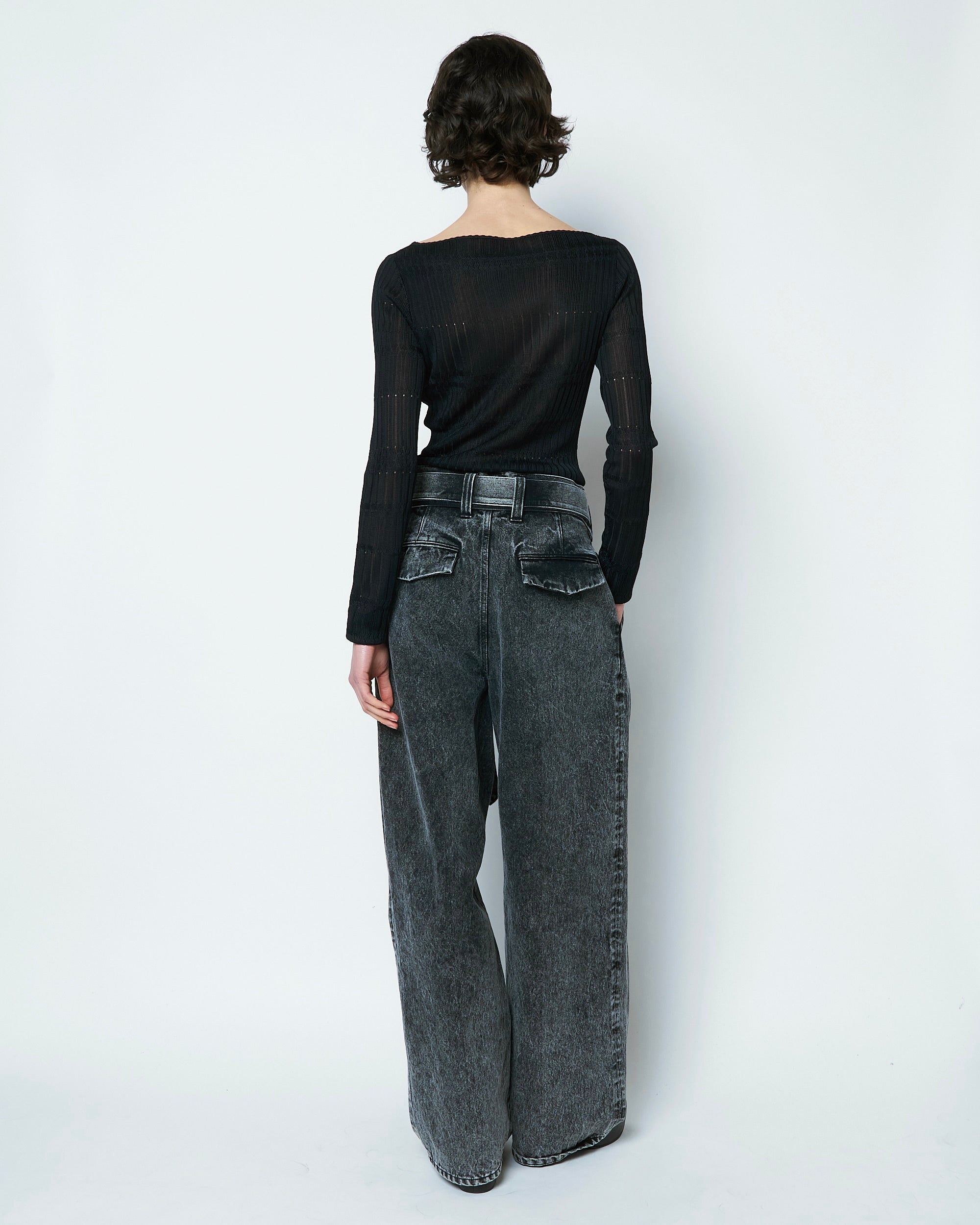 【COMING SOON】ODETTE - DENIM BELTED PANTS