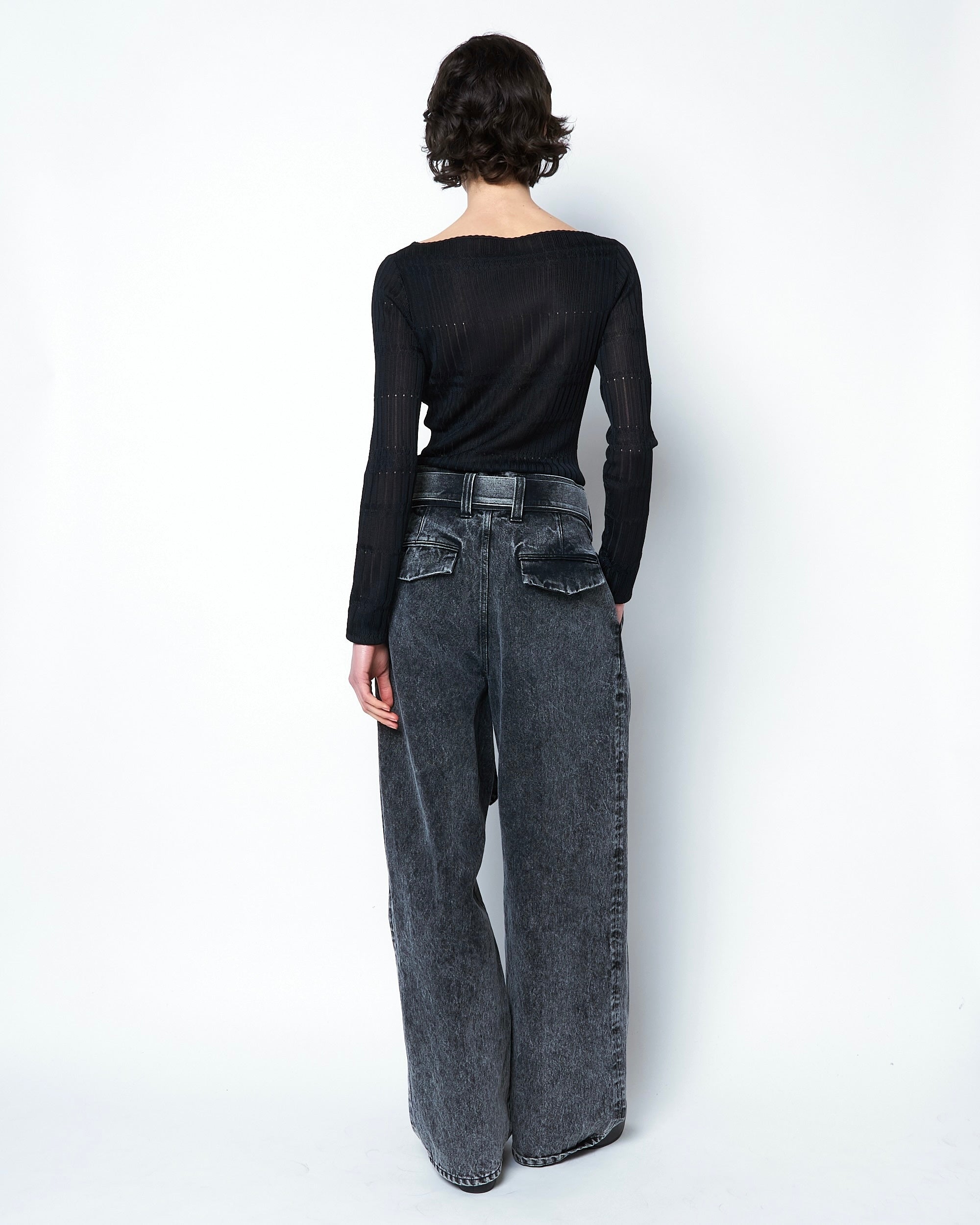 ORLA - FINE LACE PATTERN KNIT TOP