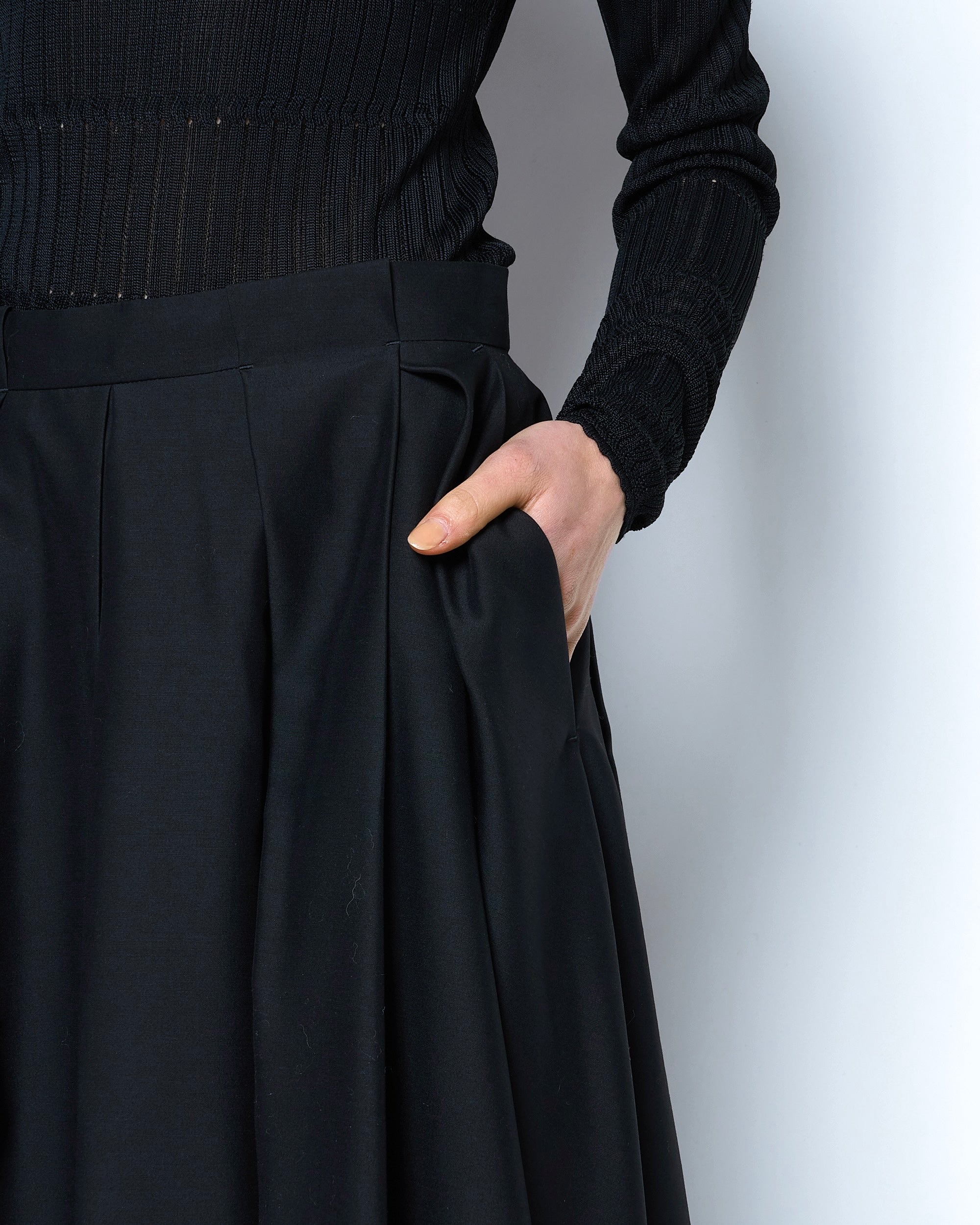 OPHELIA - VIRGIN WOOL PLEATED SKIRT