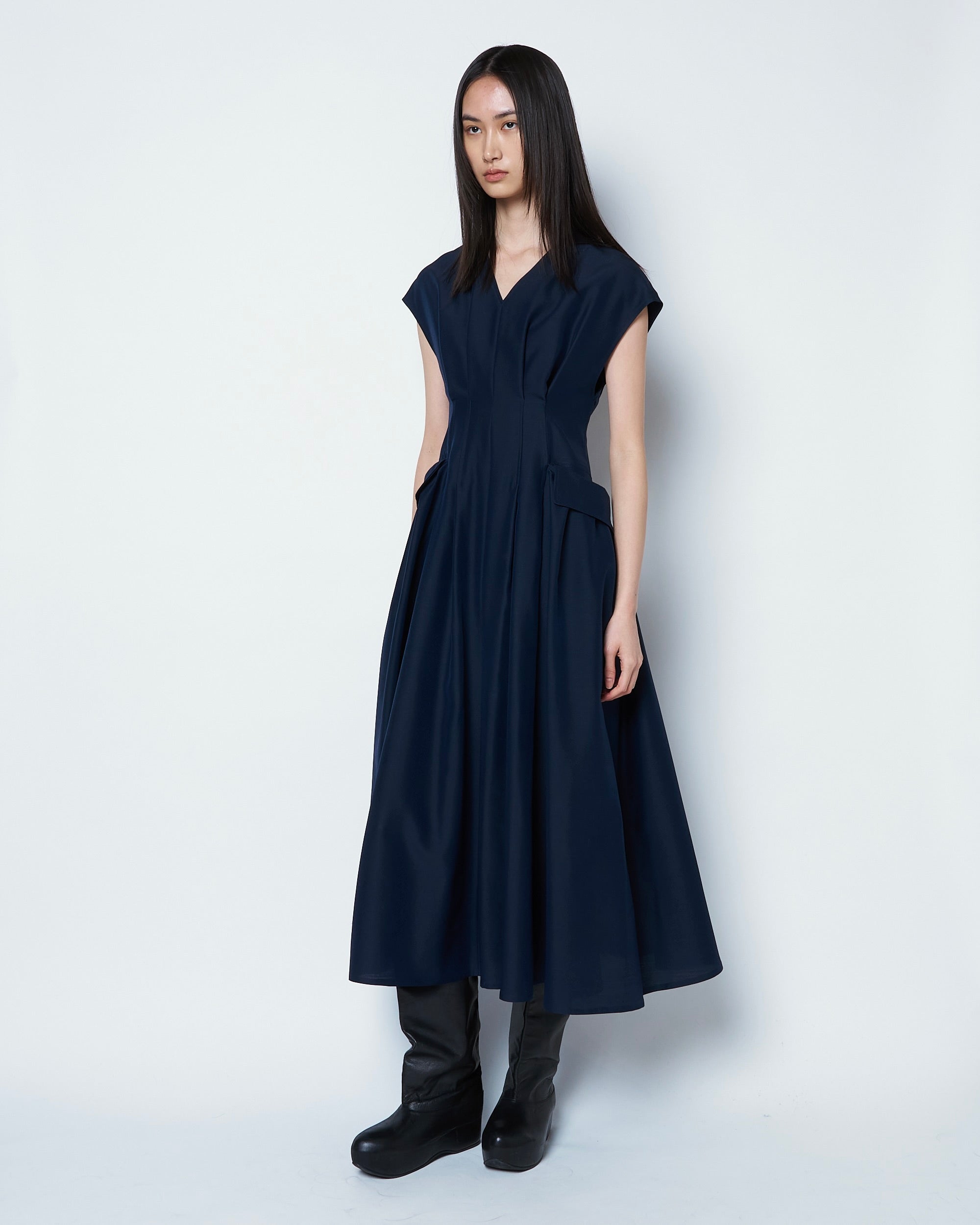 【COMING SOON】OASIS - POCKET DETAIL WOOL SILK DRESS
