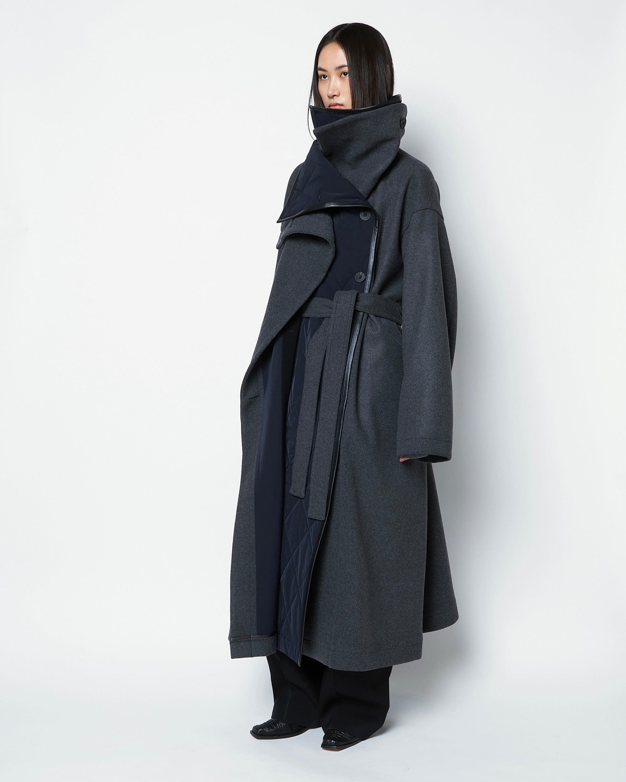 ORELIA - DOUBLE LAYERED VIRGIN WOOL COAT