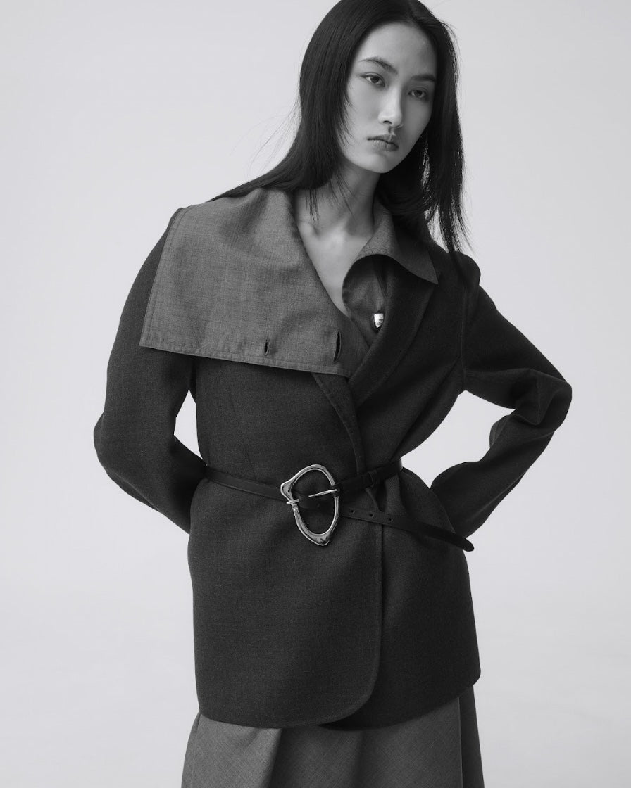 【COMING SOON】OTHILIA - WOOL DRESS WITH BUTTONS