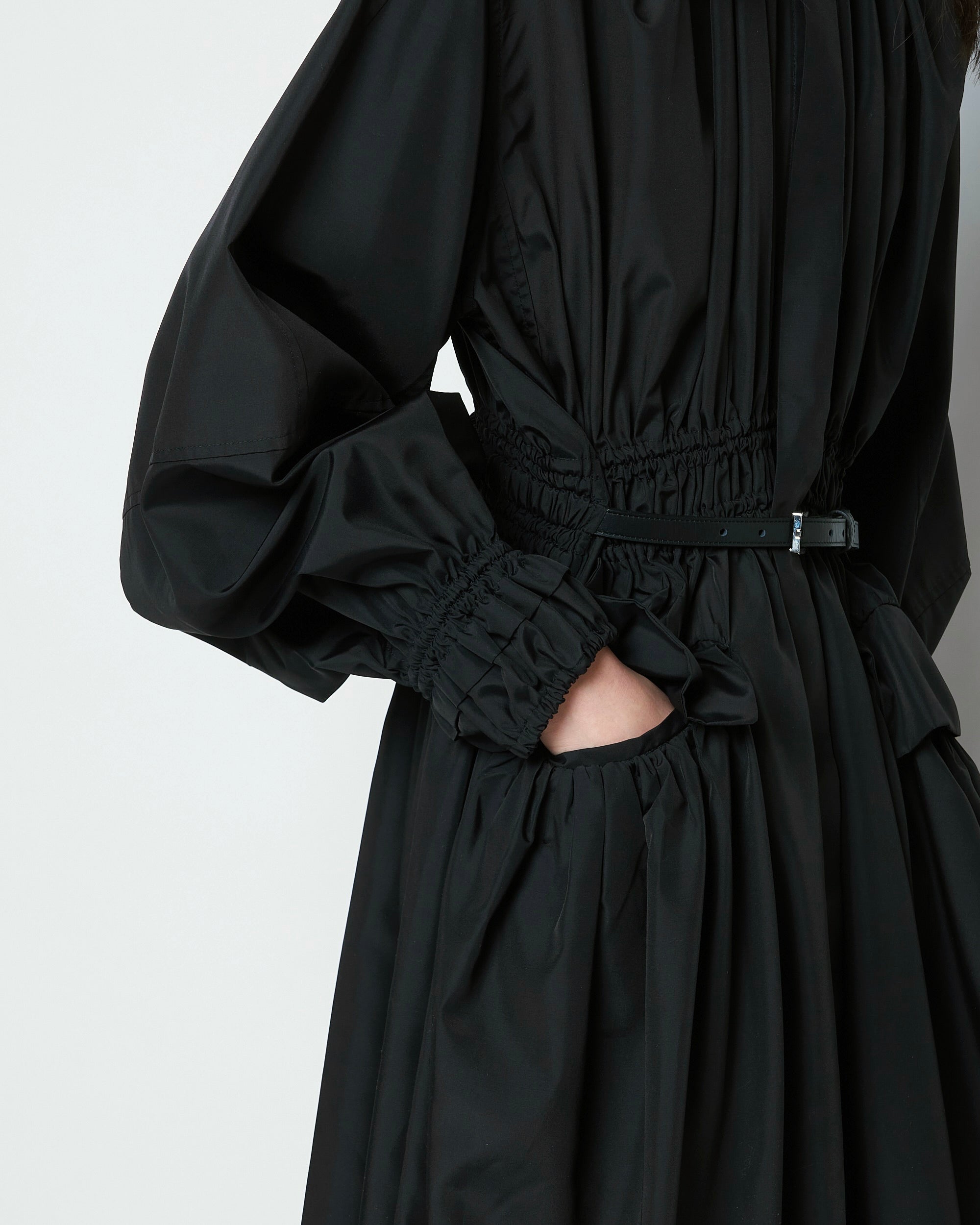 【COMING SOON】ORFEO - BELTED GATHERED SILK DRESS