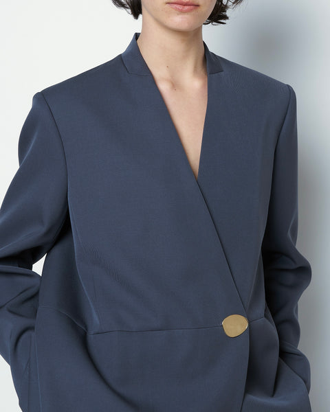 【PRE ORDER】HARU - COLLARLESS WOOL TAILORED BLAZER