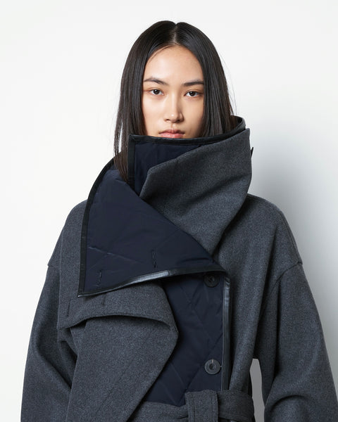 ORELIA - DOUBLE LAYERED VIRGIN WOOL COAT