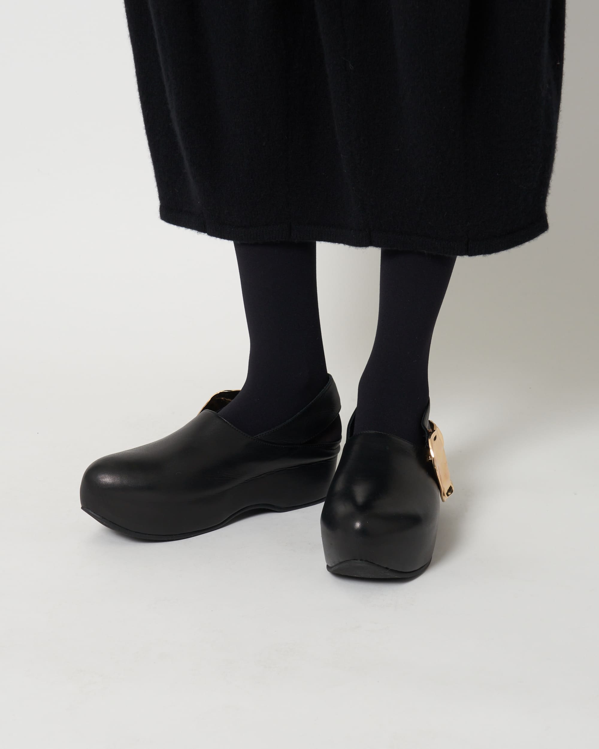 BAUER - ROUND TOE PLATFORM LEATHER SHOES – HARUNOBUMURATA