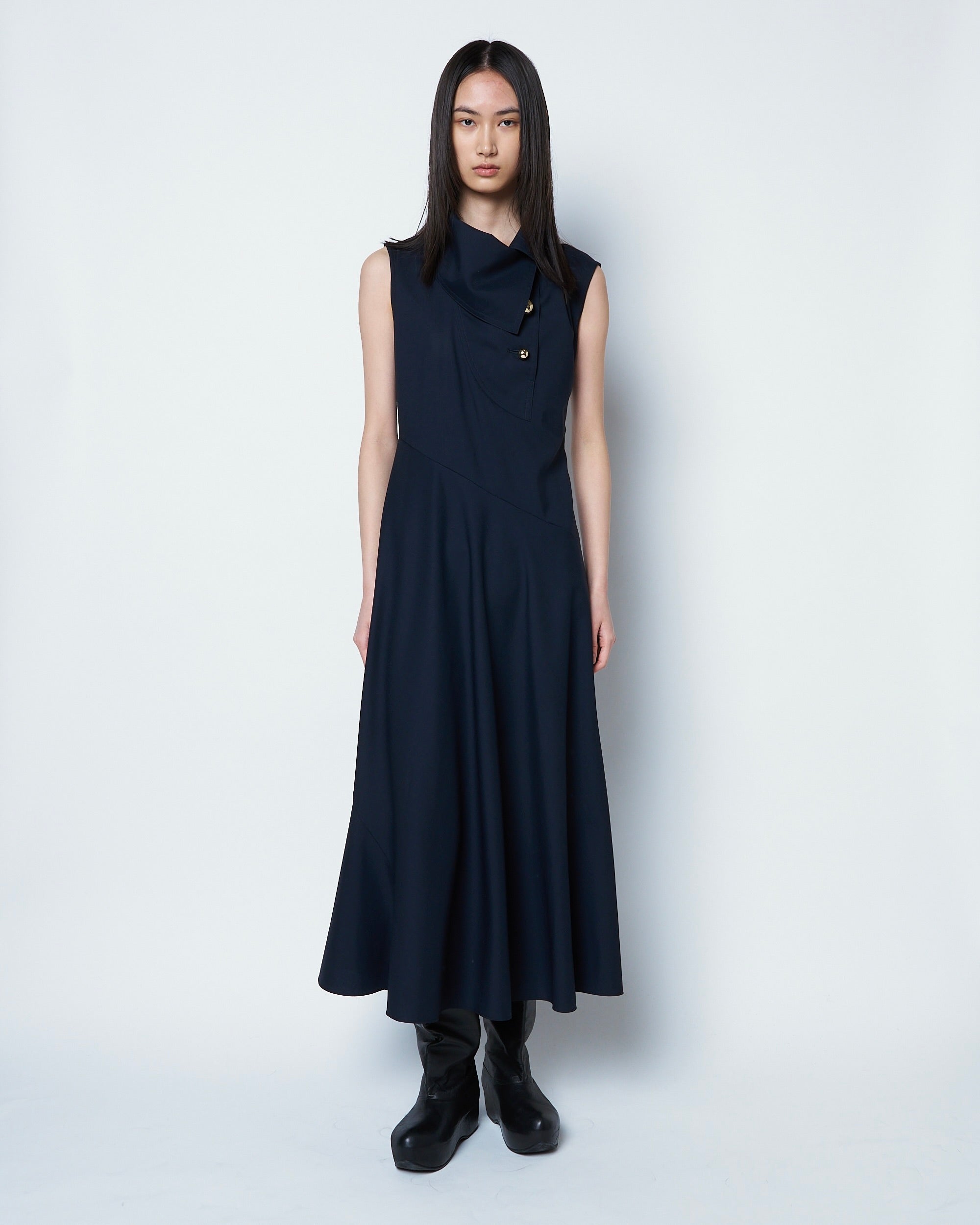 【COMING SOON】OTHILIA - WOOL DRESS WITH BUTTONS