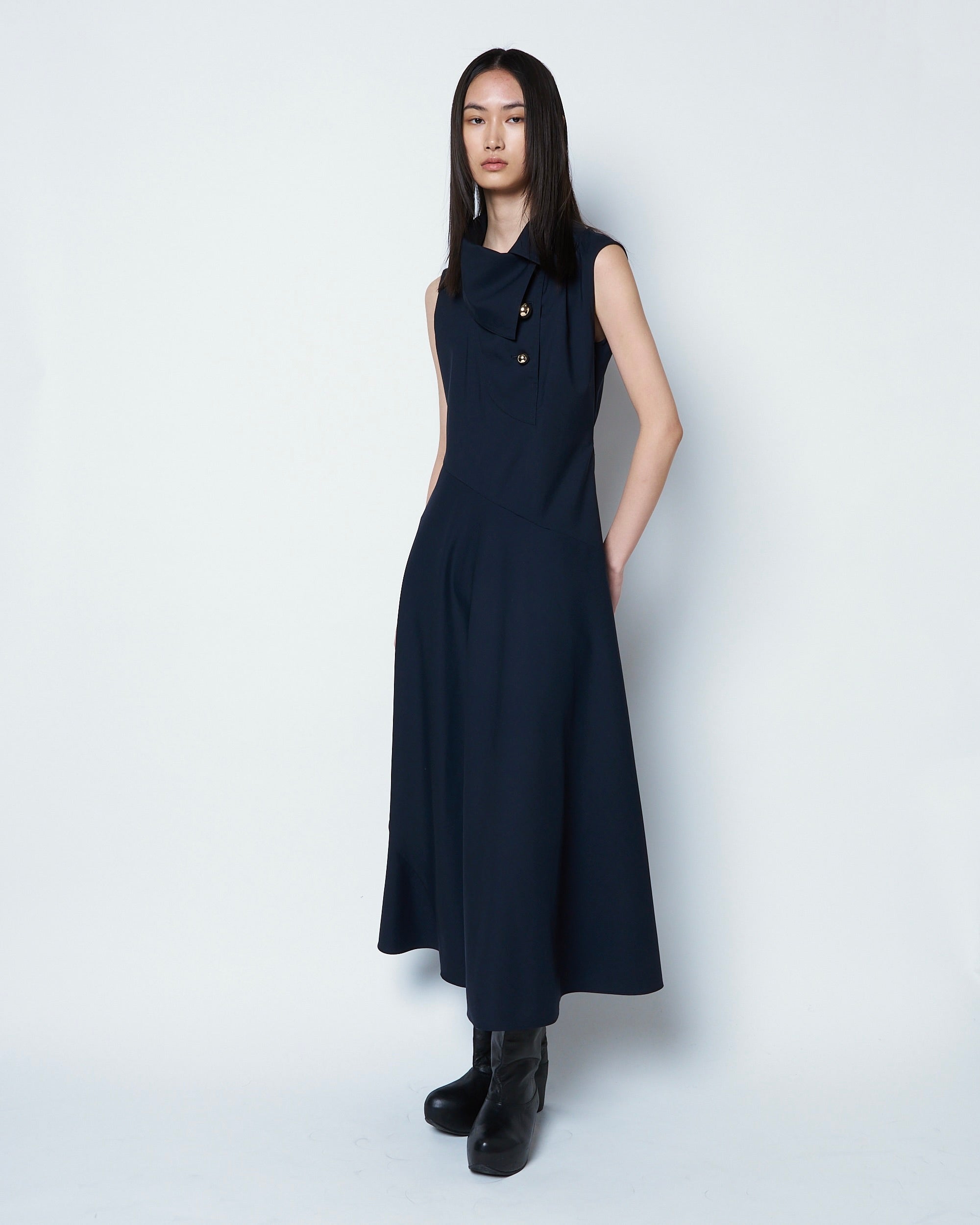 【COMING SOON】OTHILIA - WOOL DRESS WITH BUTTONS