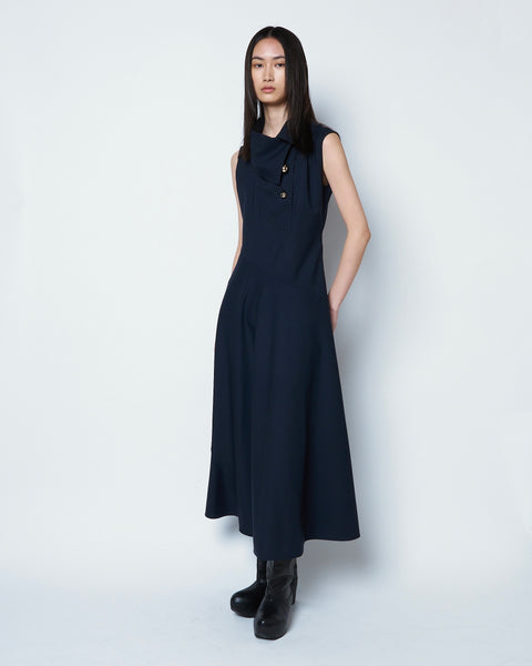 OTHILIA - 2 WAY WOOL DRESS WITH BUTTONS(SOLD OUT)