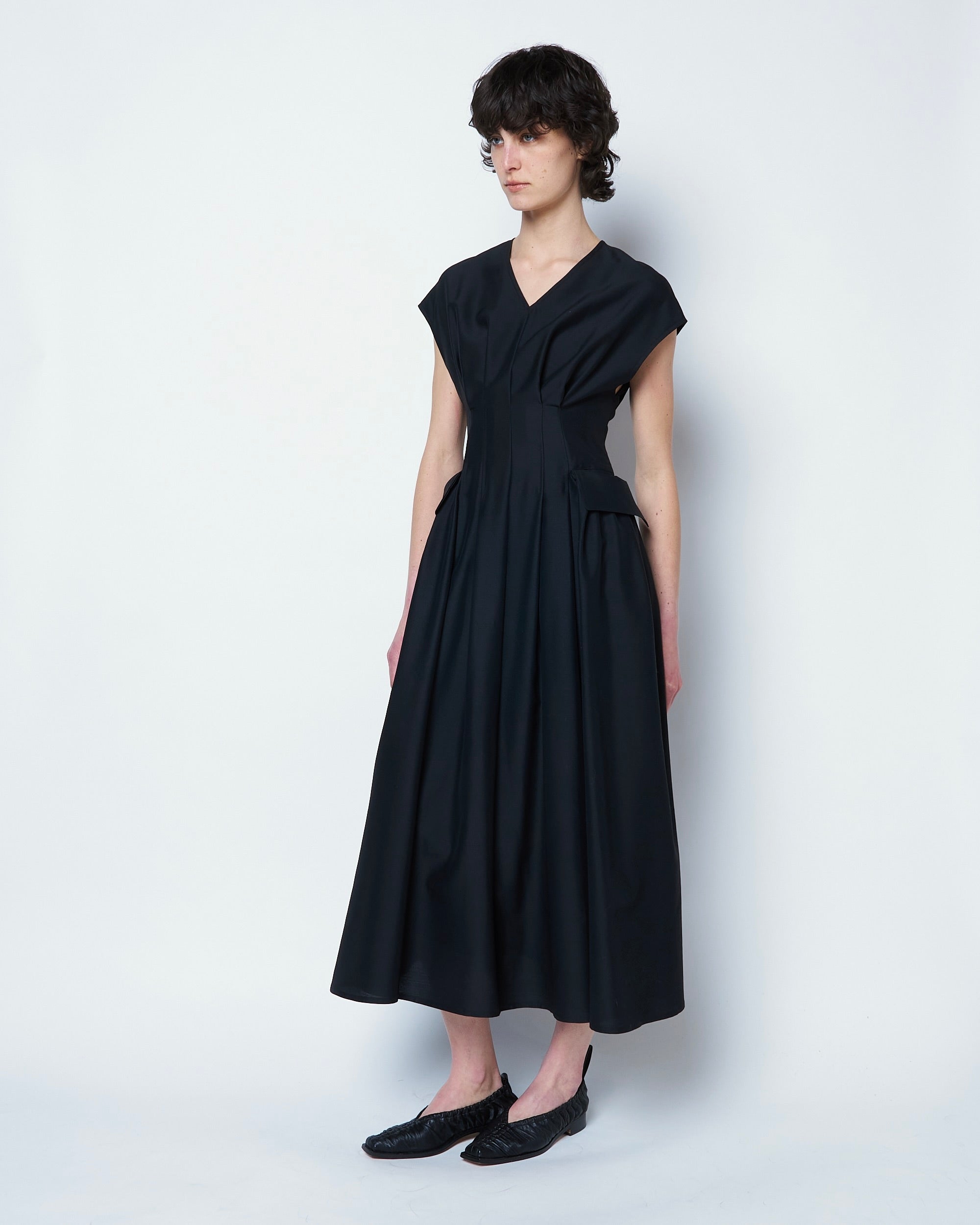【COMING SOON】OASIS - POCKET DETAIL WOOL SILK DRESS