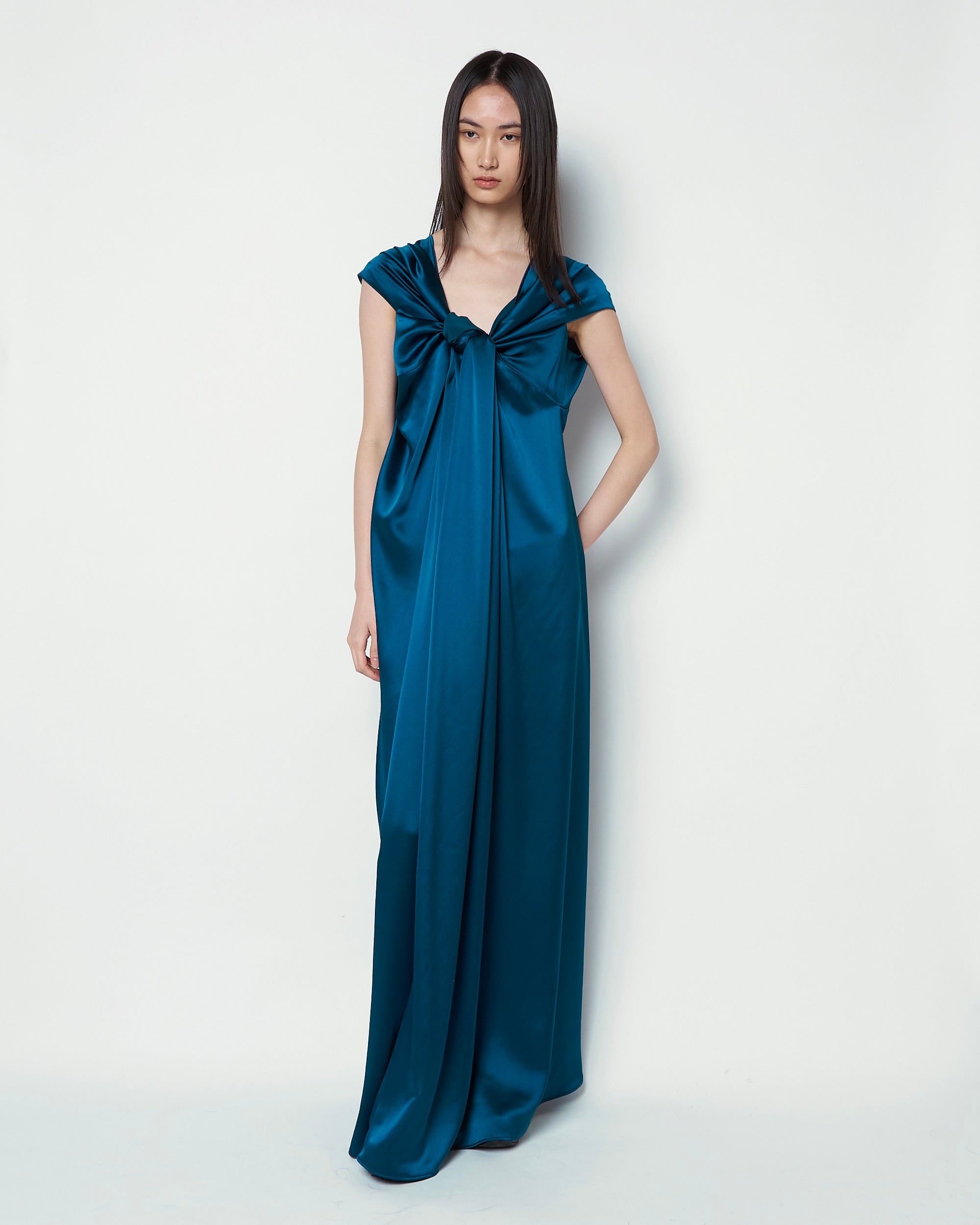 OPUS - DRAPED SATIN DRESS